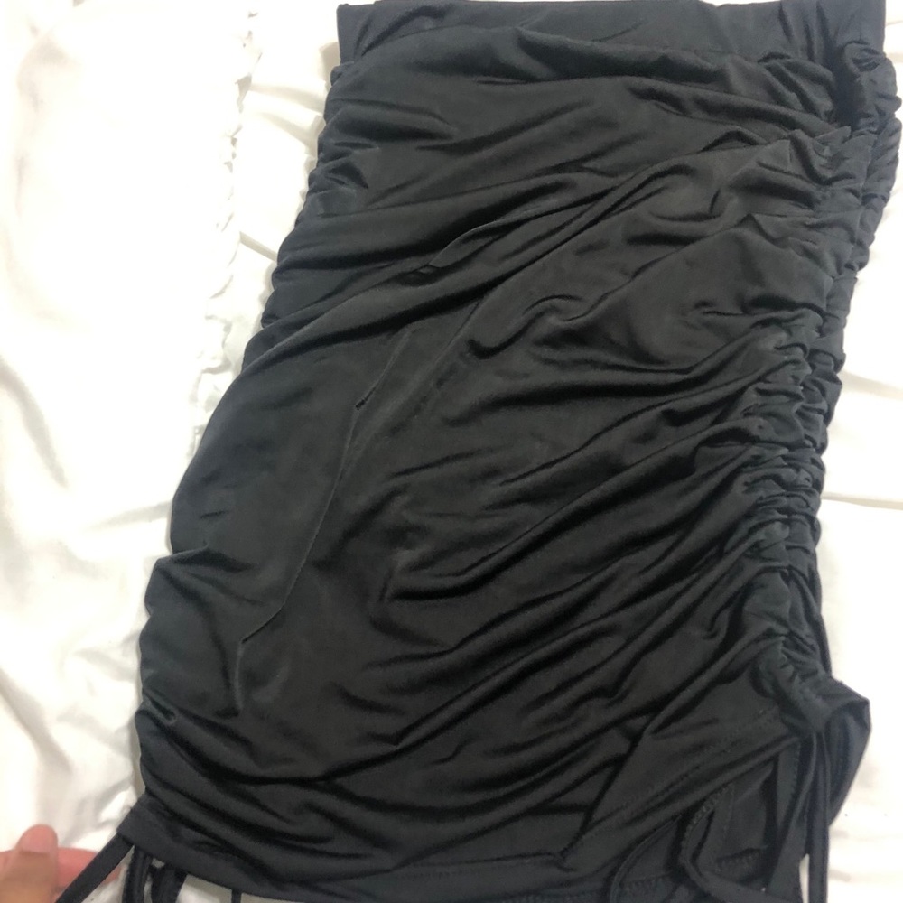 Mini side ruched skirt